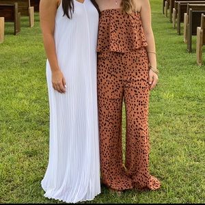 White pleated Maxi dress